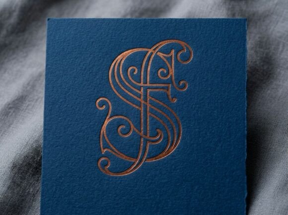 Ornate SF Calligraphy Monogram Logo