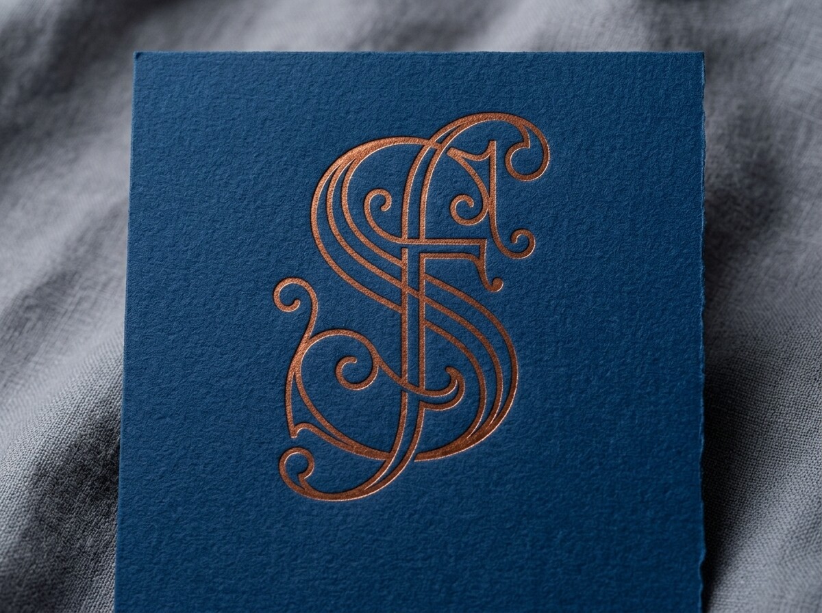Ornate SF Calligraphy Monogram Logo