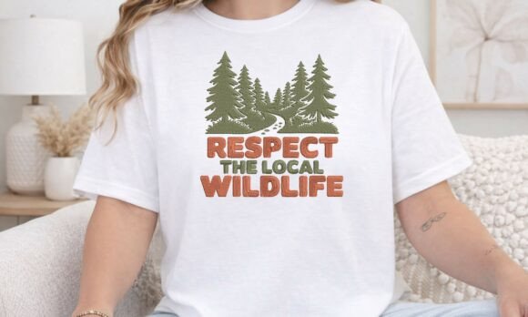 Respect Wildlife Embroidery DST PES File