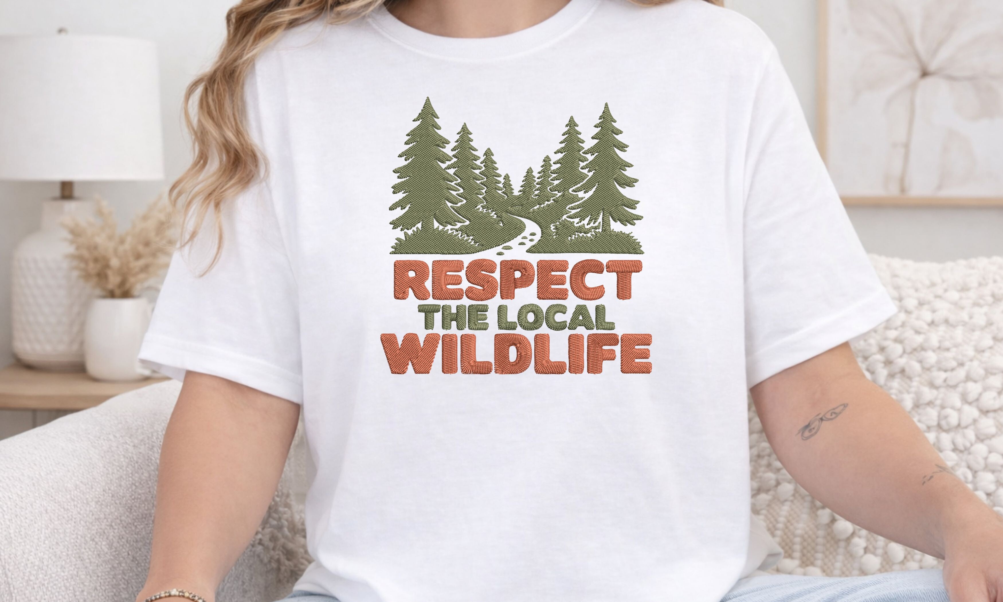 Respect Wildlife Embroidery DST PES File