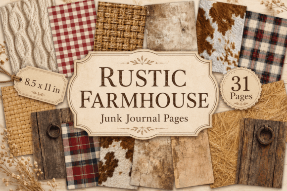Rustic Farmhouse Texture Digital Paper