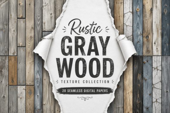 Rustic Gray Wood Texture Collection