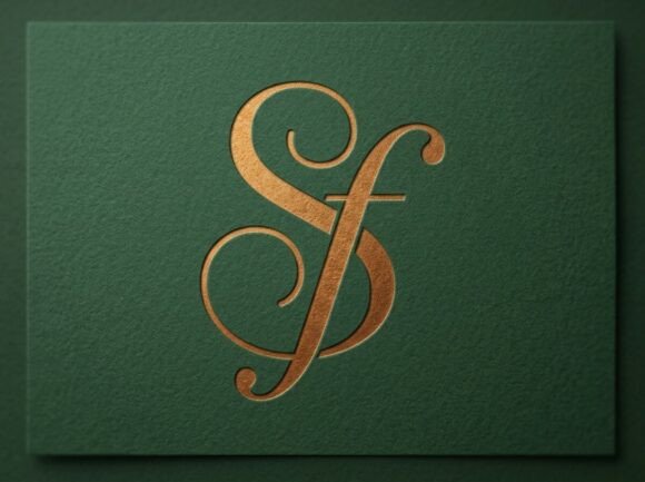Sleek SF Calligraphic Monogram Logo