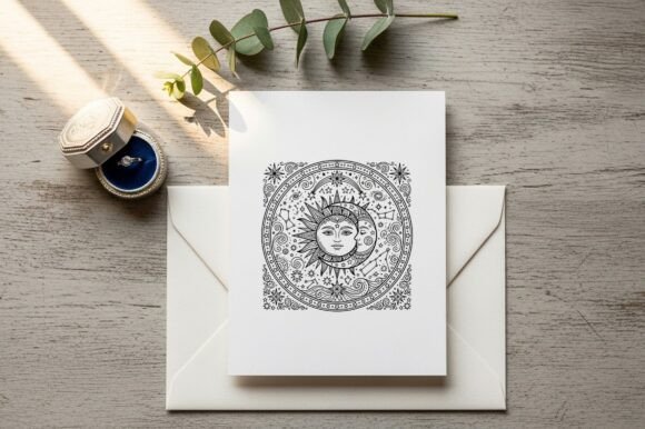 Sun Moon Deity Coloring Page