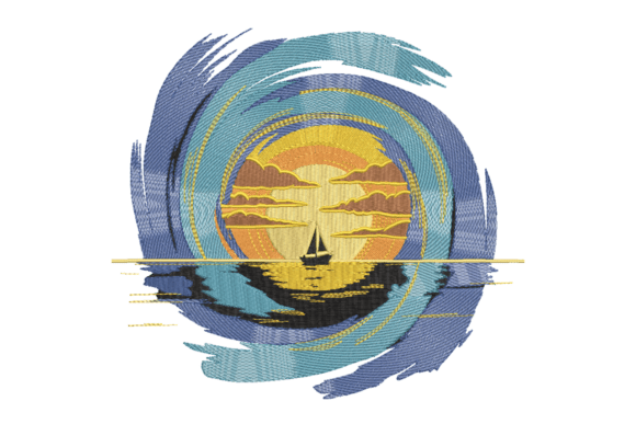 Sunset Sailing Ship