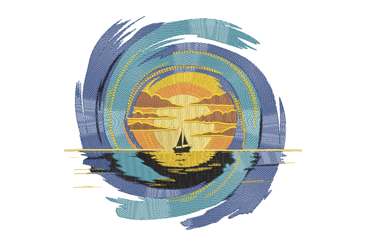Sunset Sailing Ship