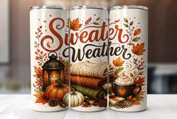 Sweater Weather Cozy Fall Tumbler Wrap