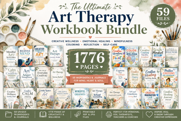 The Ultimate Art Therapy Workbook Bundle