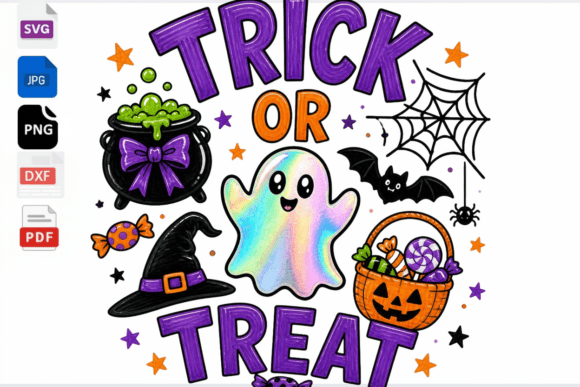 Trick or Treat Halloween Cut File Design
