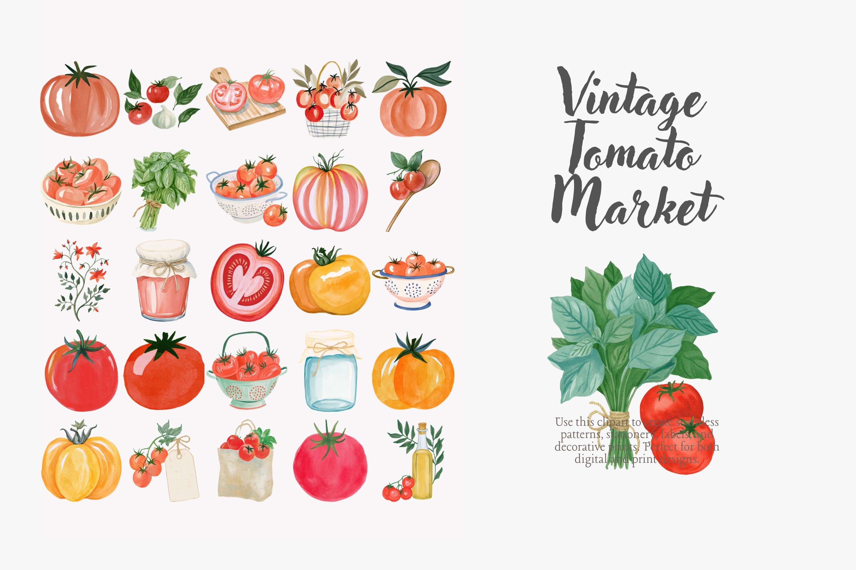 Vintage Tomato Market Set - photo 2