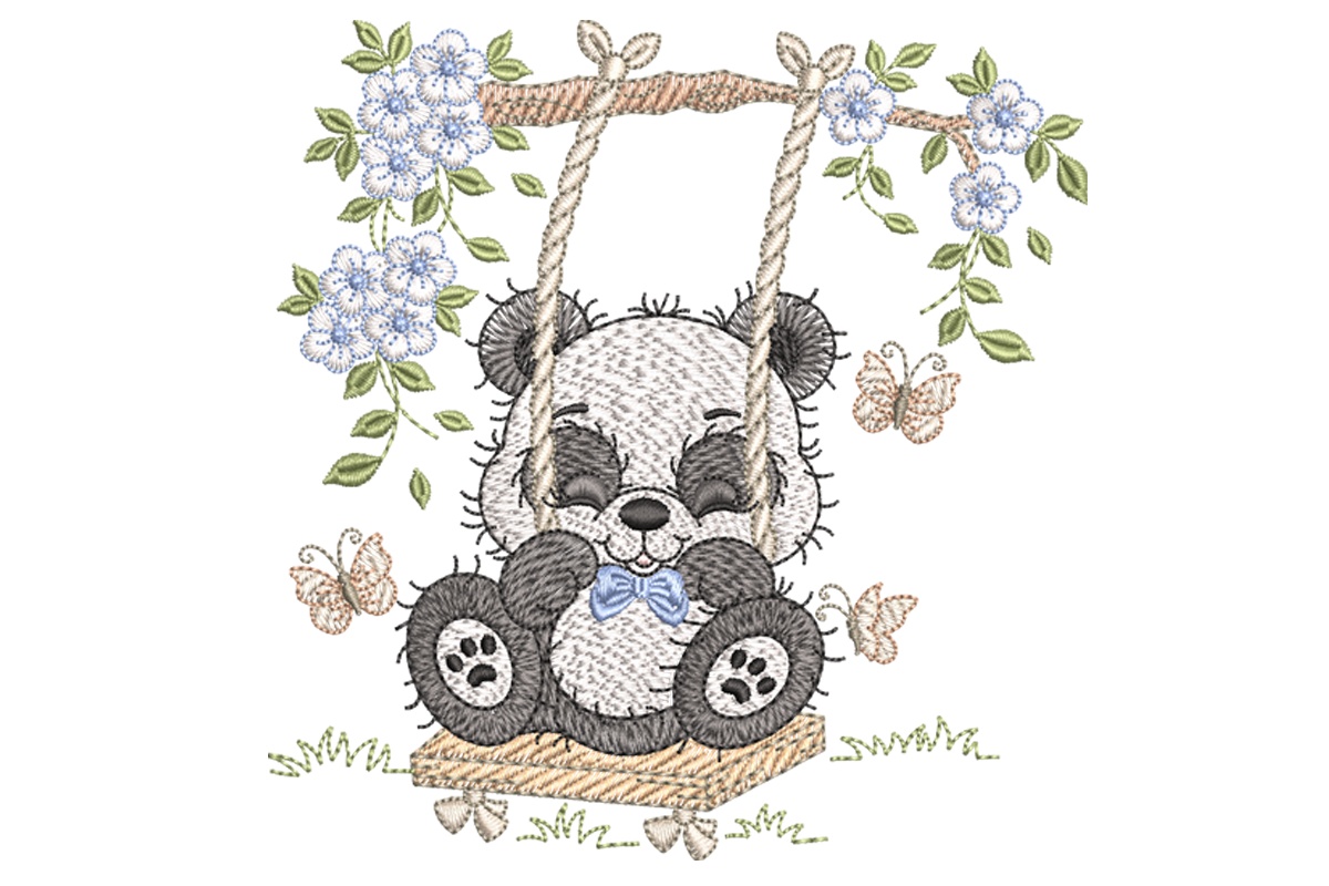 Baby Boy Panda Swing Design