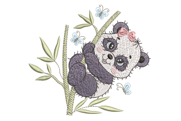 Baby Panda Bamboo Design