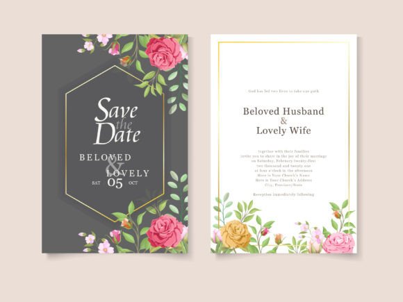 Beautiful Floral Wedding Card Background