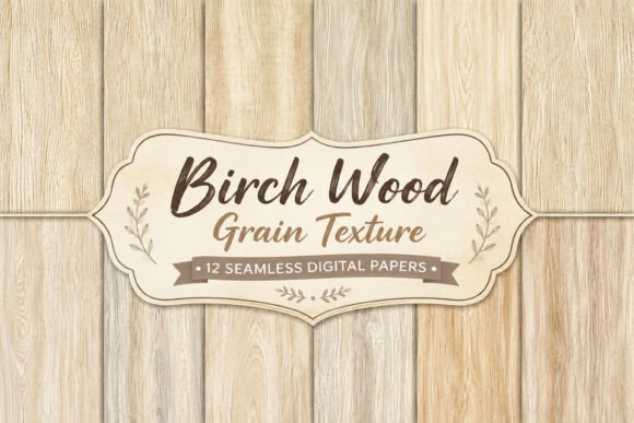 Birch Wood Grain Texture Pattern