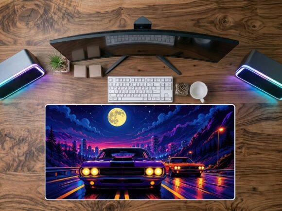 Classic Cars Desk Mat PNG