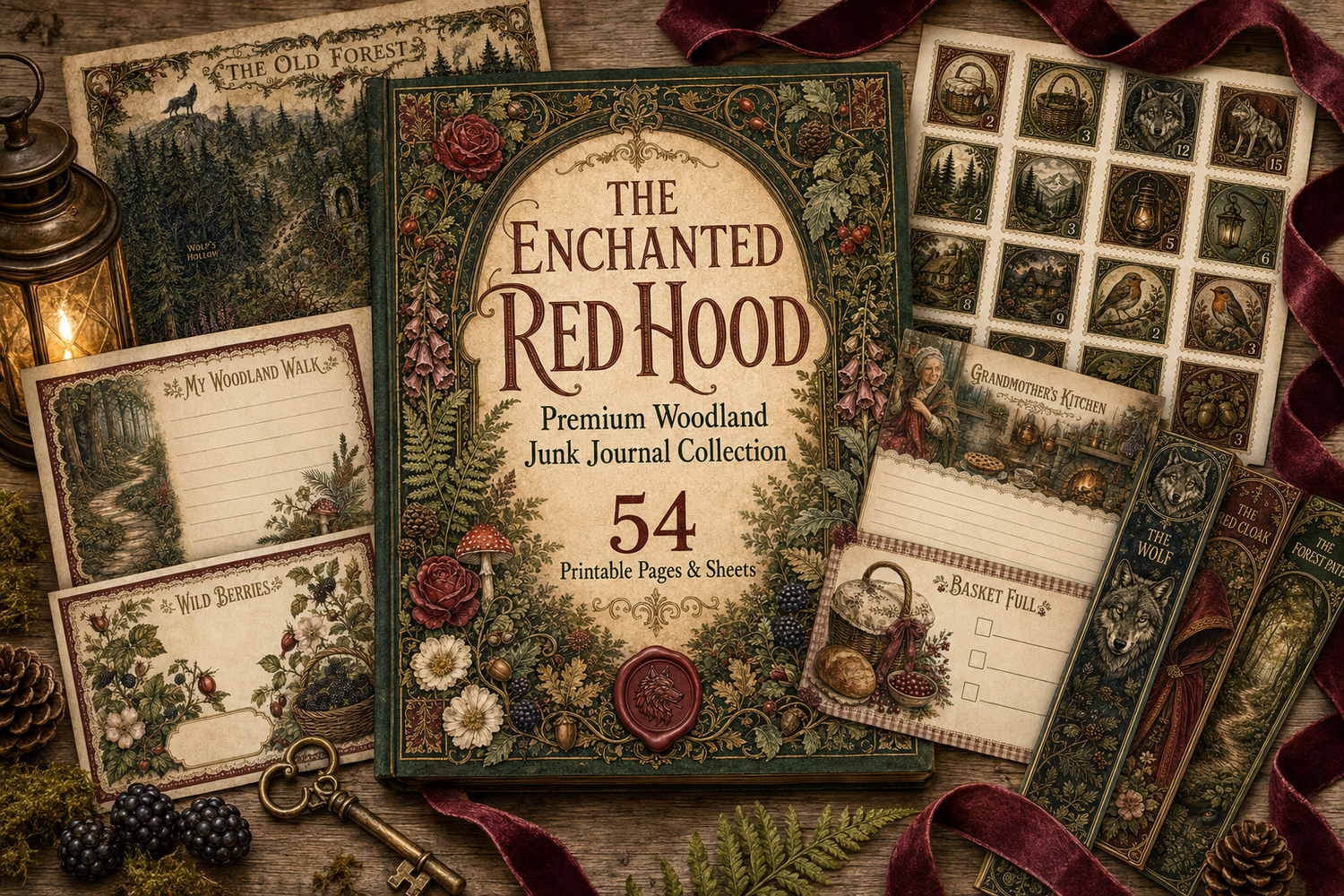Enchanted Red Hood Junk Journal Kit