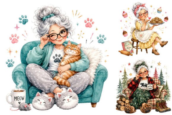 Funny Grandma Hobby Sublimation Designs