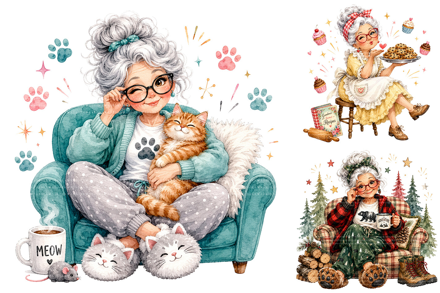Funny Grandma Hobby Sublimation Designs
