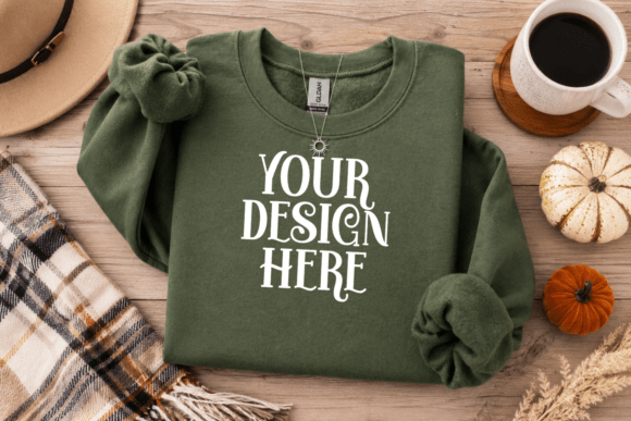 Gildan 18000 Halloween Sweatshirt Mockup