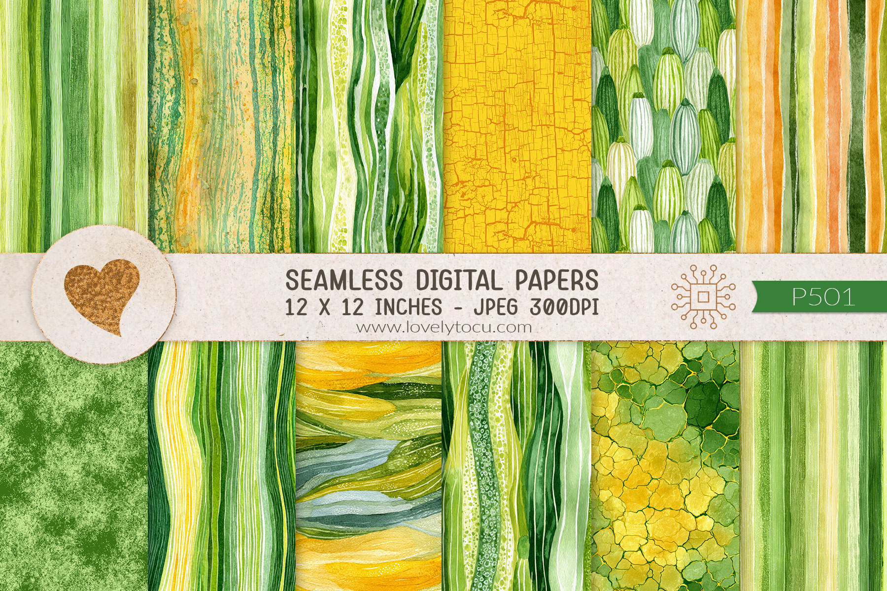 Green Organic Vegetable Textures