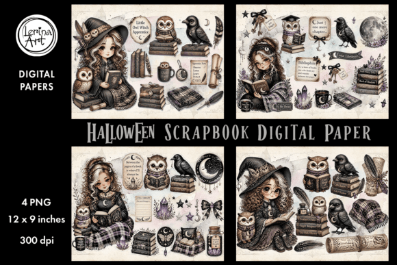 Halloween Junk Journal Page. Scrapbook