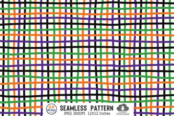 Halloween Pattern Wavy Plaid Gingham