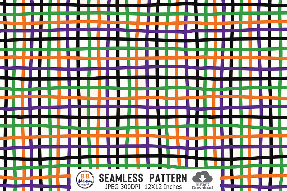 Halloween Pattern Wavy Plaid Gingham