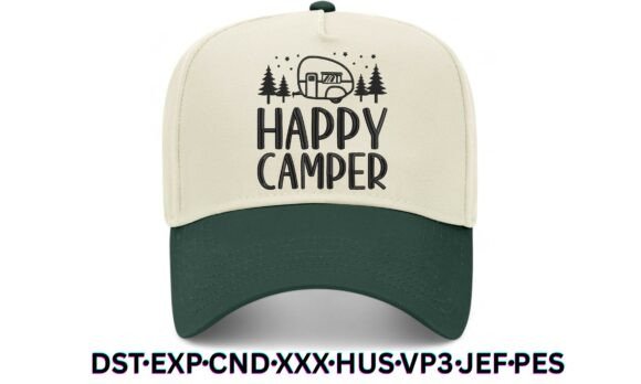 Happy Camper Pattern DST PES Embroidery