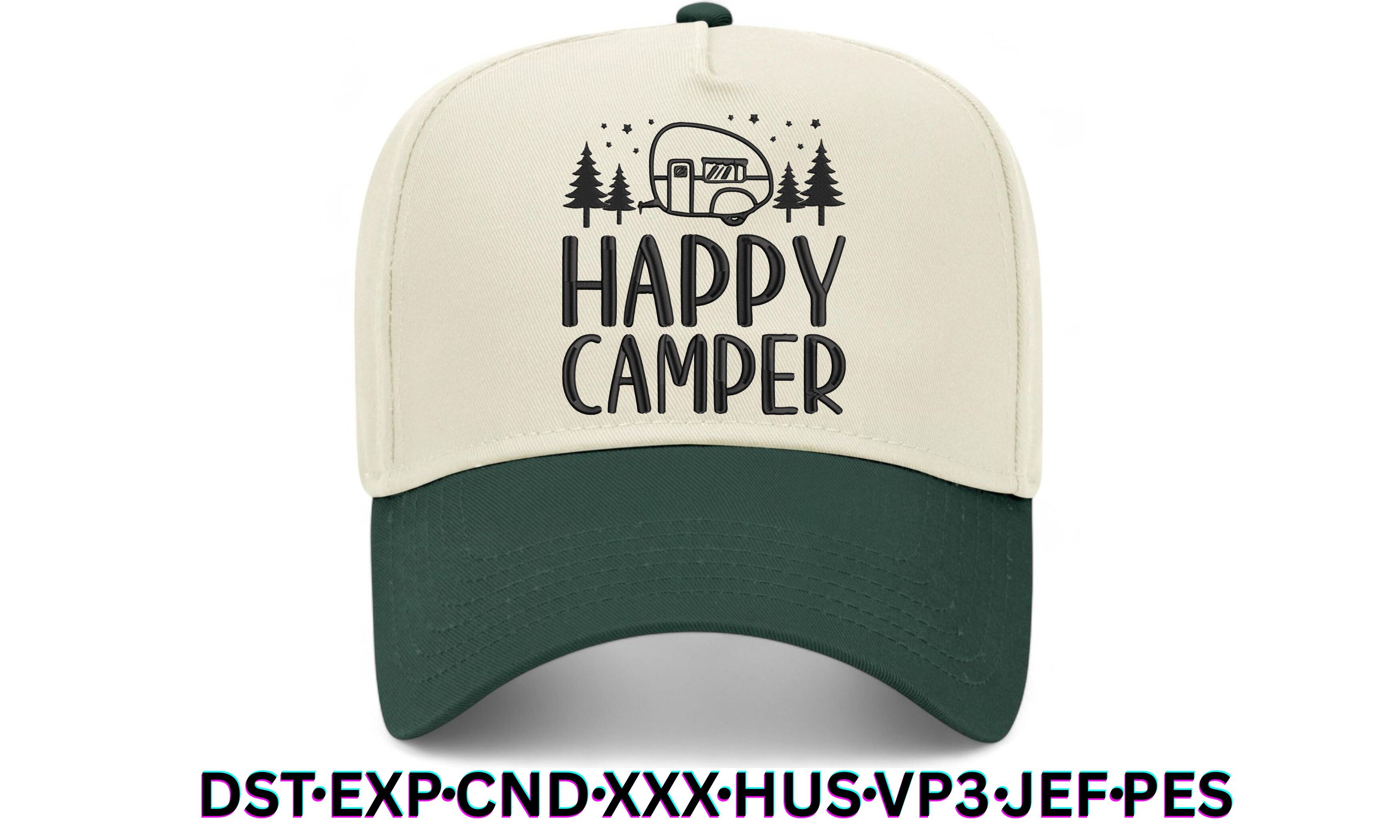 Happy Camper Pattern DST PES Embroidery