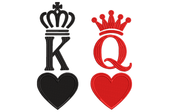 King Queen Crown Embroidery Design