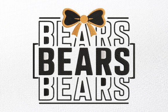 Mascot Bears Machine Embroidery Design