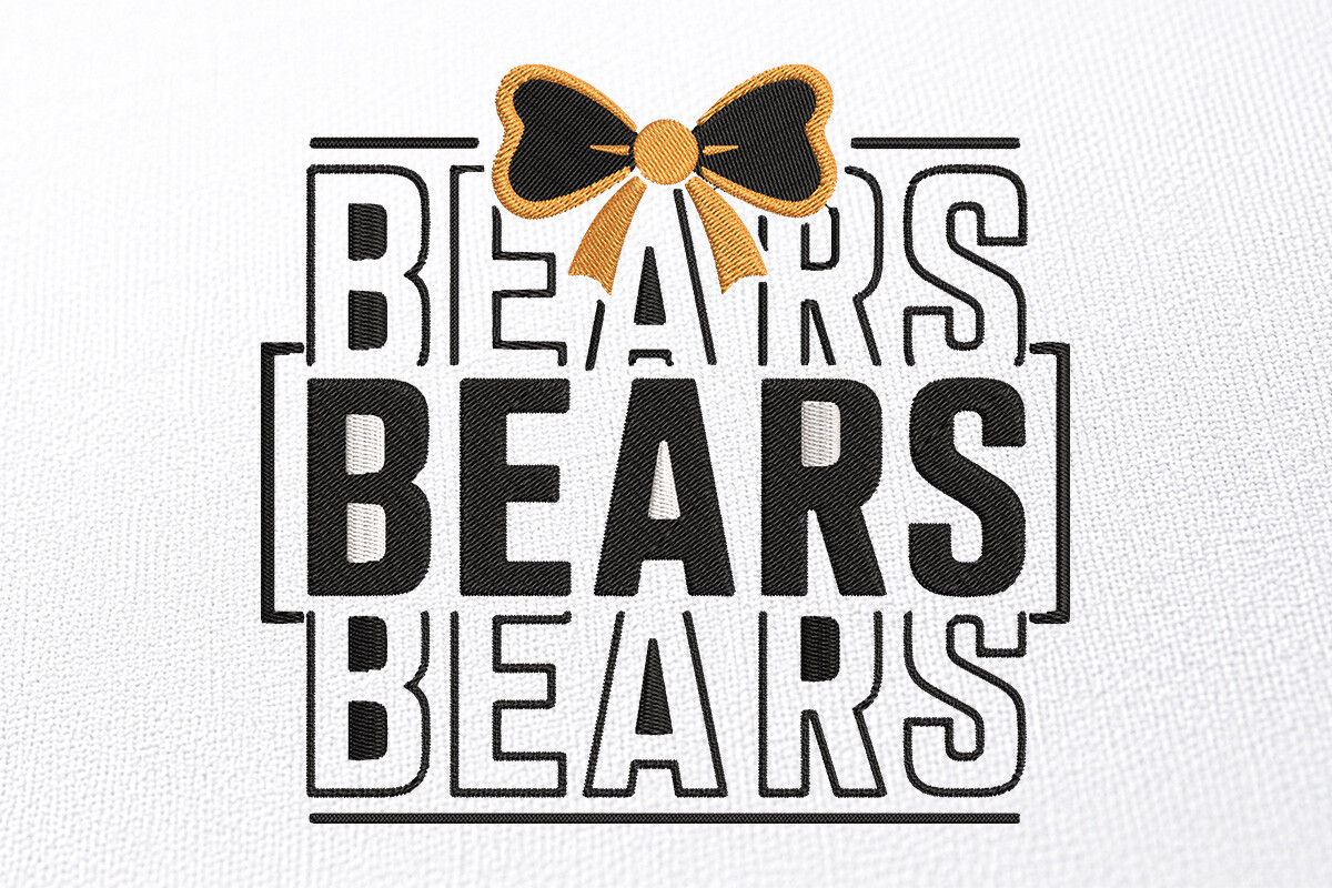 Mascot Bears Machine Embroidery Design