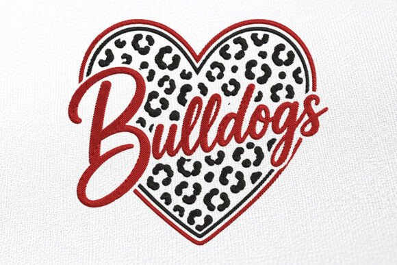 Mascot Bulldogs Embroidery Design