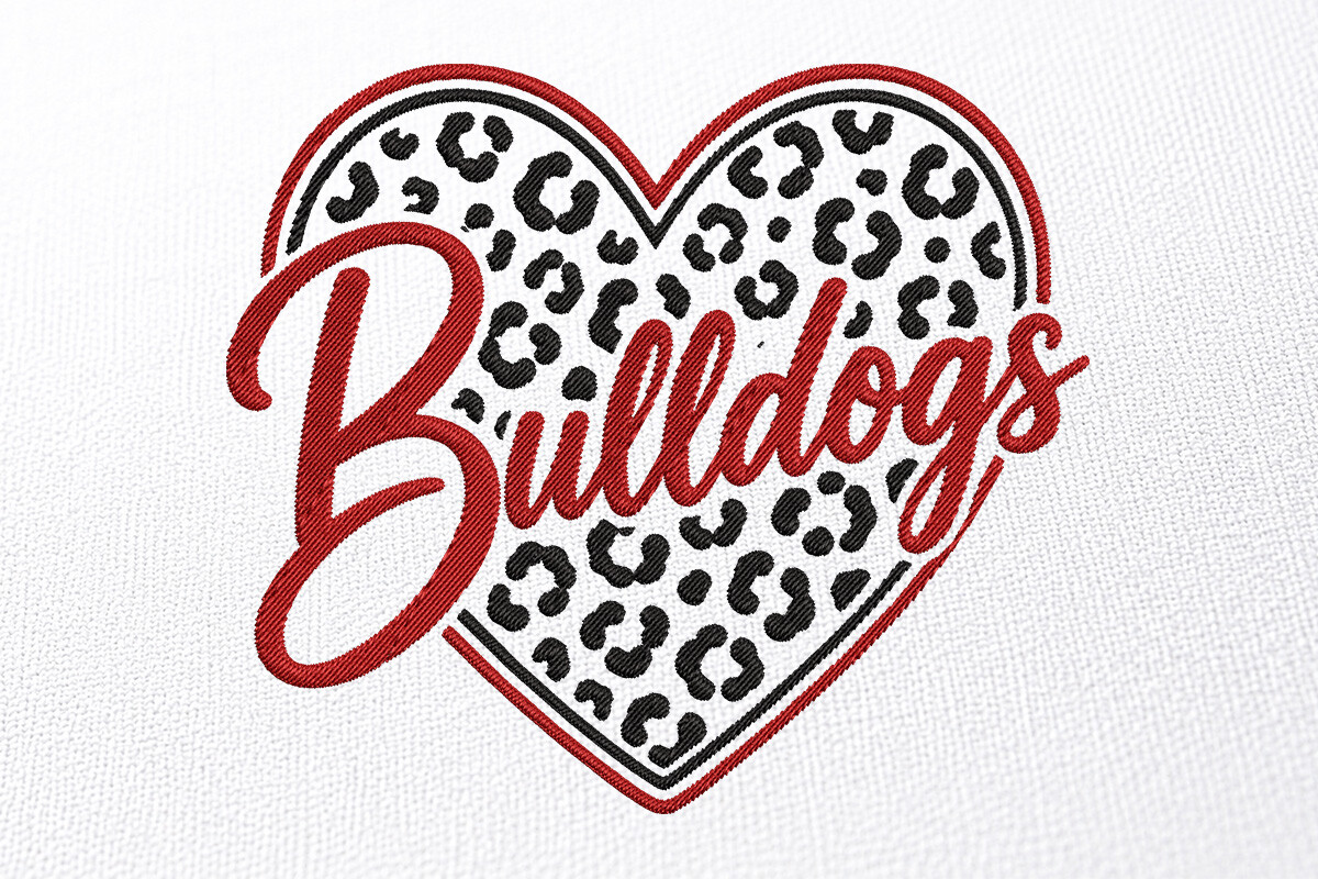 Mascot Bulldogs Embroidery Design