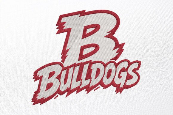 Mascot Bulldogs Embroidery Design
