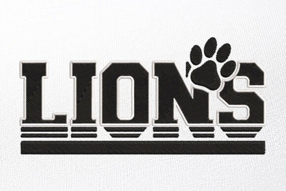 Mascot Lions Machine Embroidery Design