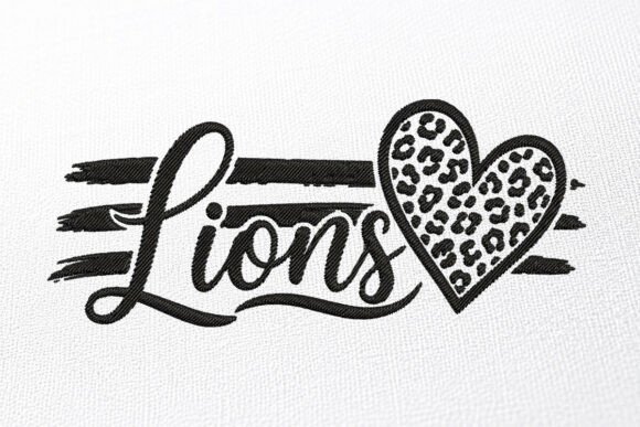 Mascot Lions Machine Embroidery Design