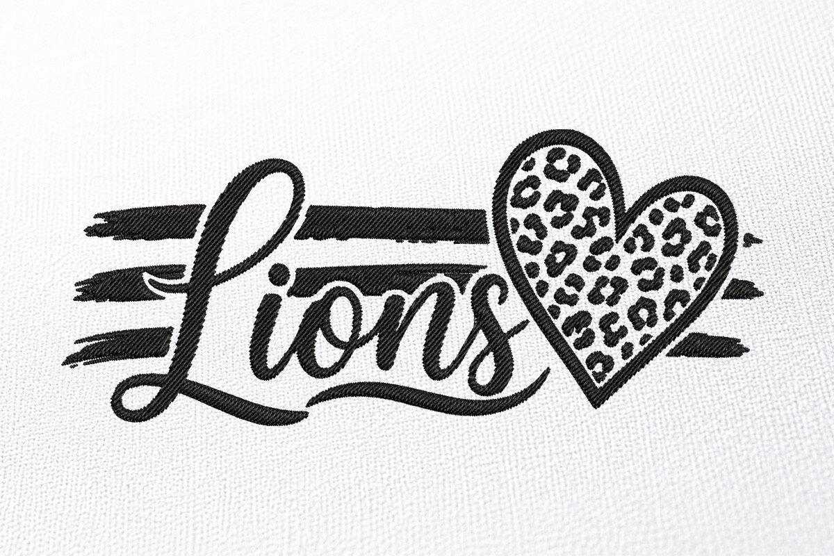 Mascot Lions Machine Embroidery Design