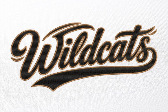 Mascot Wildcats Embroidery Design