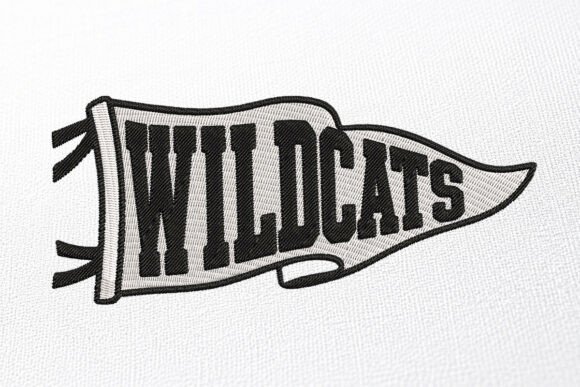 Mascot Wildcats Embroidery Design