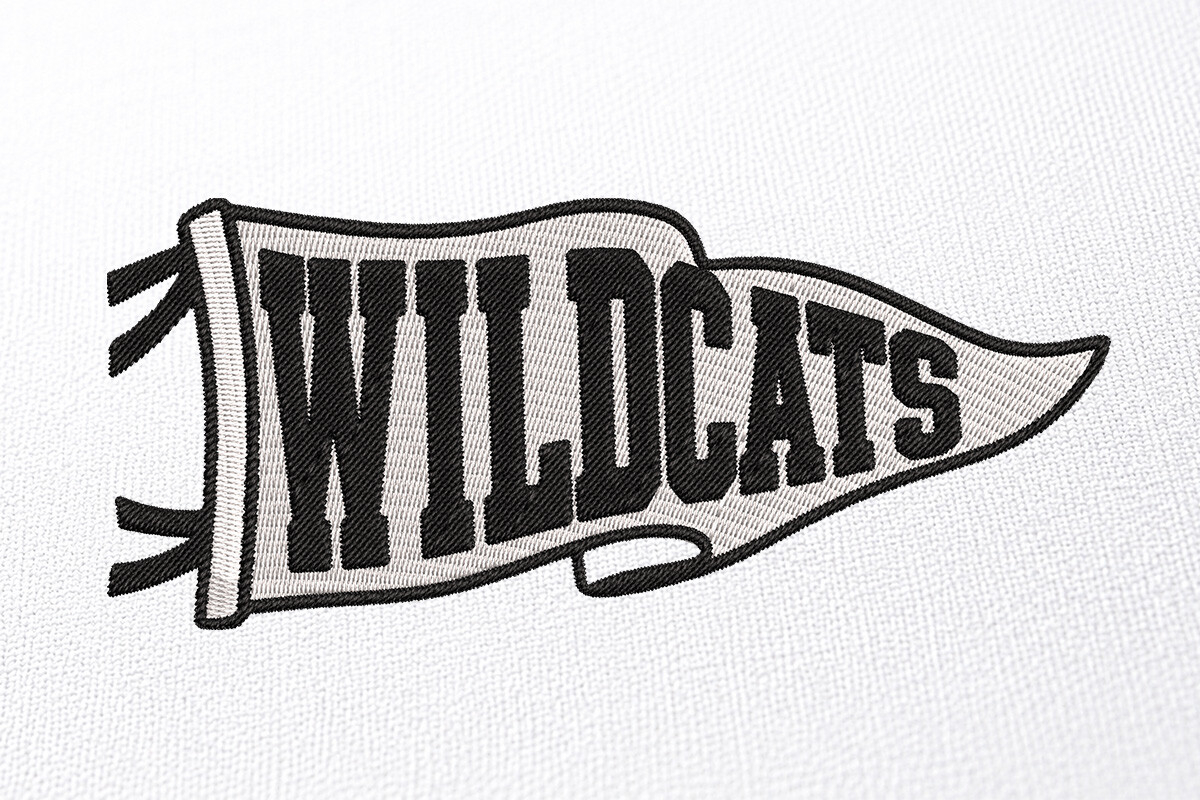 Mascot Wildcats Embroidery Design