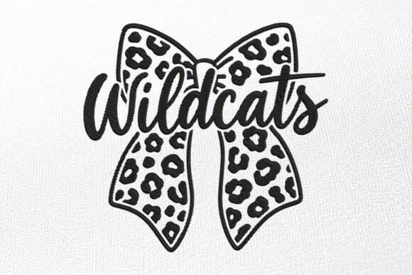 Mascot Wildcats Embroidery Design