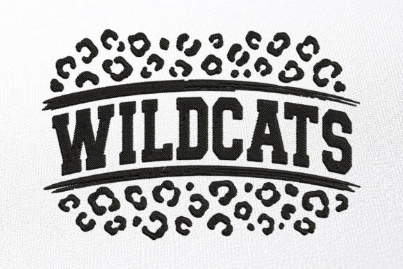 Mascot Wildcats Embroidery Design