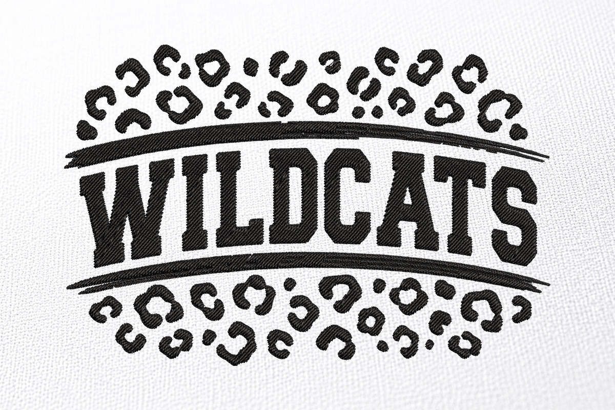 Mascot Wildcats Embroidery Design