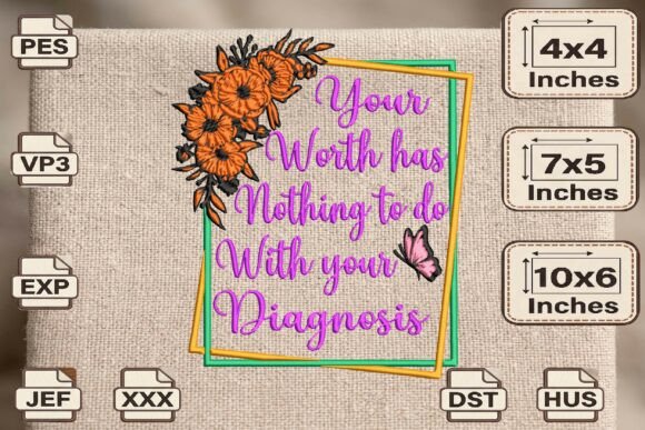 Mental Health Awareness Embroidery