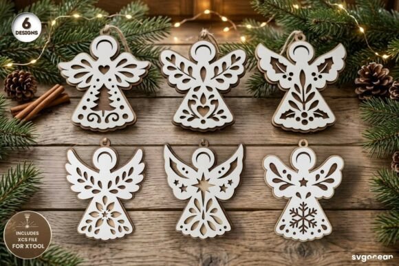 Nativity Angel Ornament SVG Bundle
