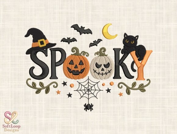 Spooky Halloween Embroidery Design