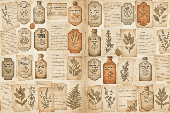 Vintage Herbal Apothecary Journal