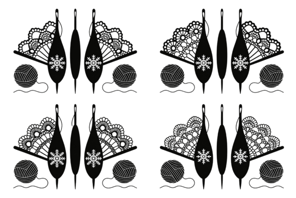 Winter Crochet Clipart Knitting Graphics