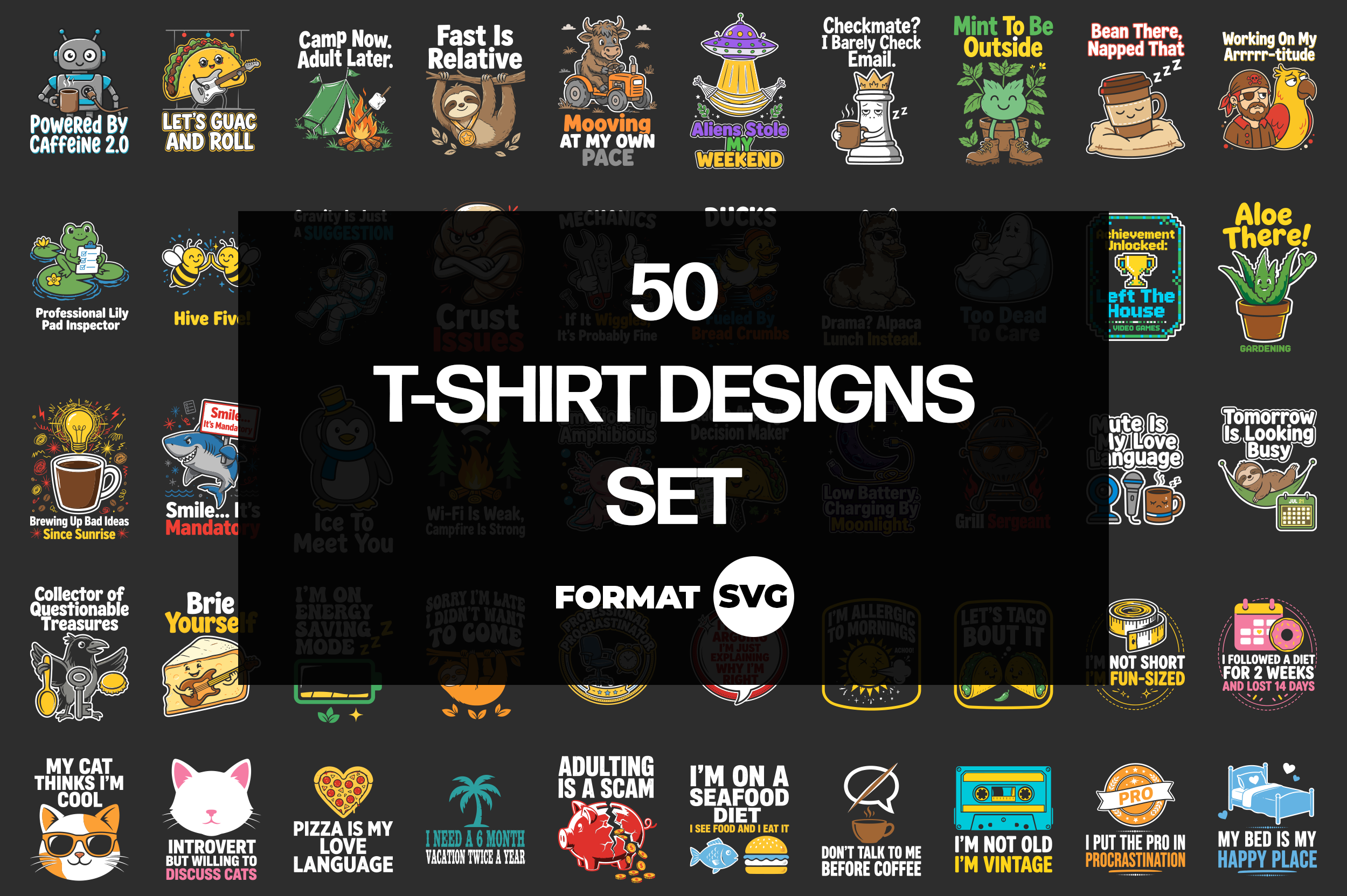 50 Funny Cartoon SVG Designs 3 Graphic by c.gudzik Β· Creative Fabrica